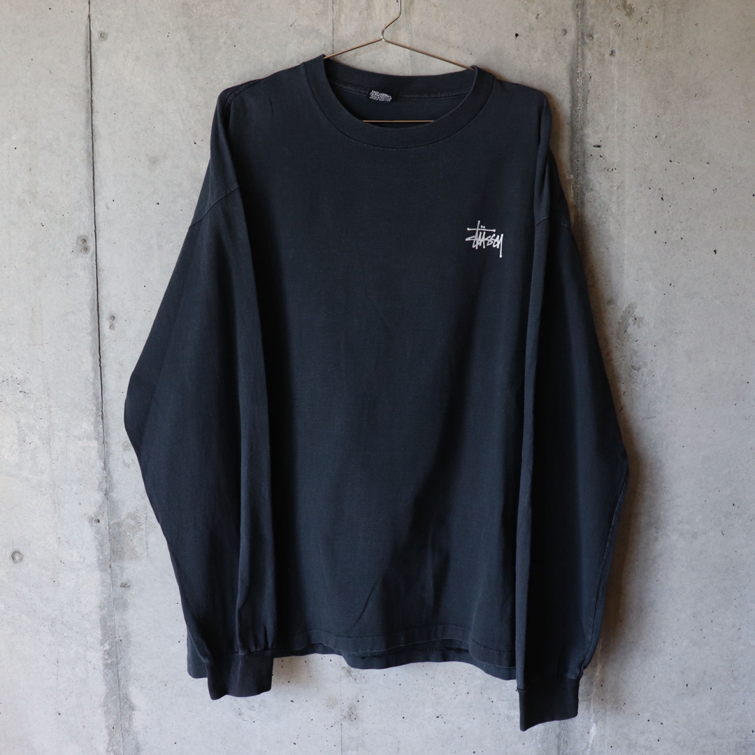 80s stussy 黒タグ 長袖Tシャツ スカル USA ロンT 80s stussy 黒タグ 長袖Tシャツ スカル USA ロンT