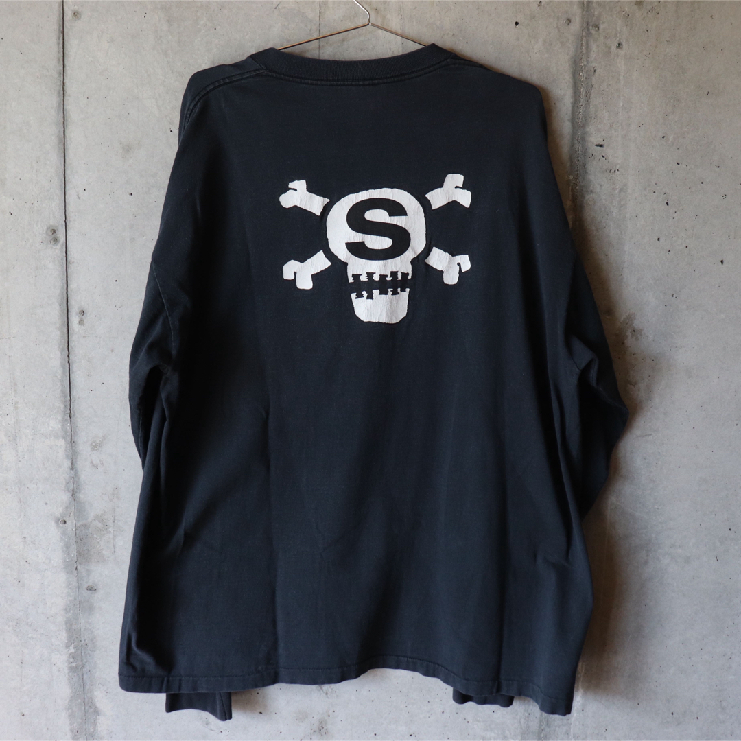 80s stussy 黒タグ 長袖Tシャツ スカル USA ロンT 80s stussy 黒タグ 長袖Tシャツ スカル USA ロンT