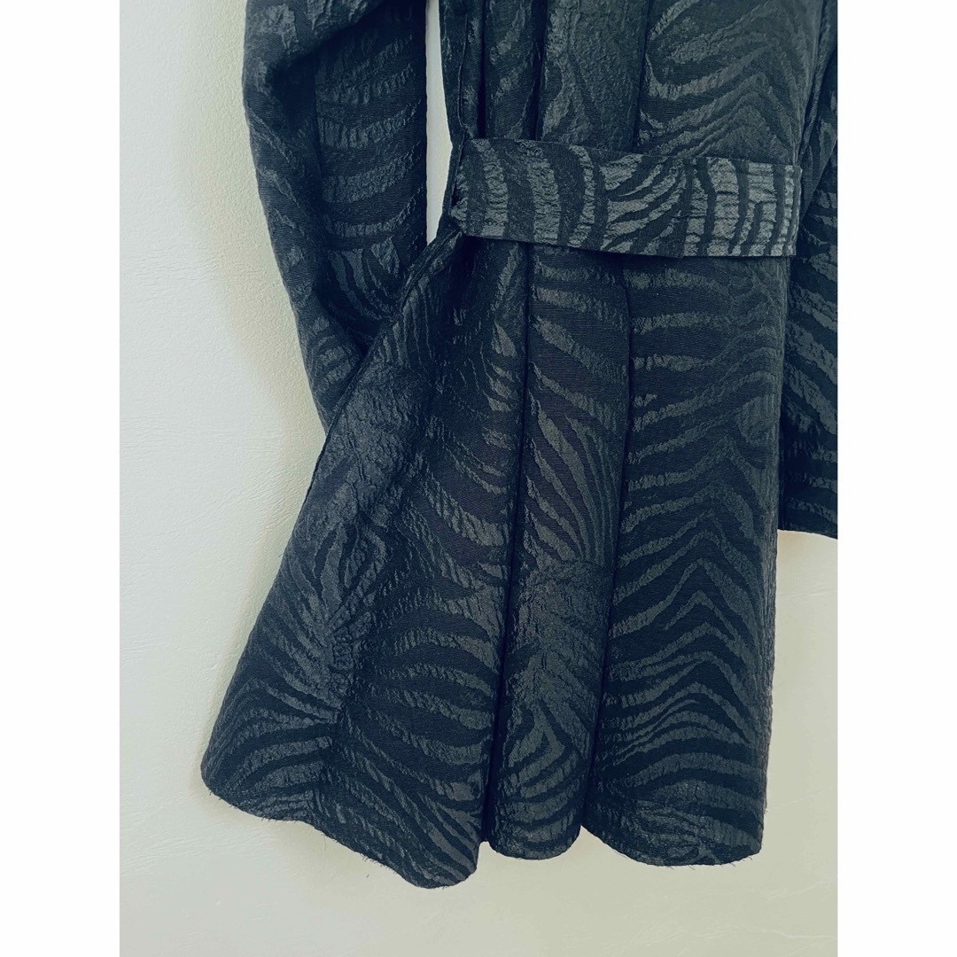 新品 LANVIN for H&M ♡ ゼブラ柄 トレンチコート 黒 レディース