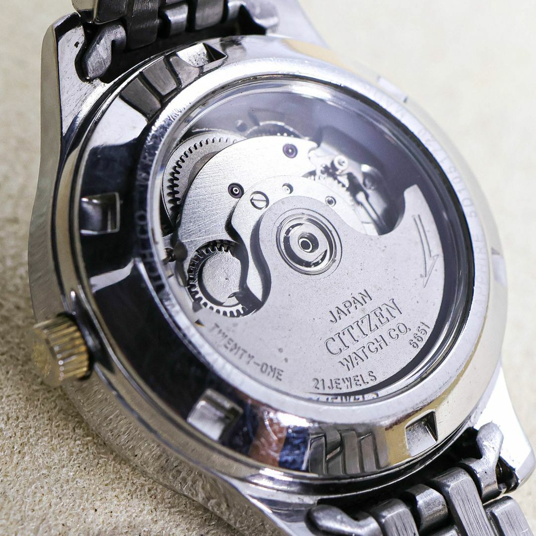 稼働 CITIZEN 腕時計 自動巻き 裏蓋スケルトン 機械式 デイデイト x 稼働 CITIZEN 腕時計 自動巻き 裏蓋スケルトン 機械式 デイデイト x