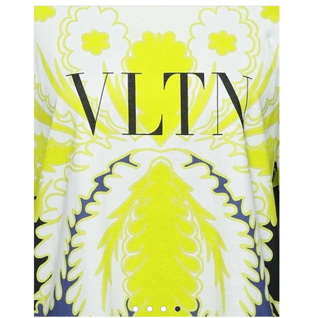 VALENTINO ヴァレンティノ Tシャツ 花柄 イエロー グリーン VALENTINO ヴァレンティノ Tシャツ 花柄 イエロー グリーン