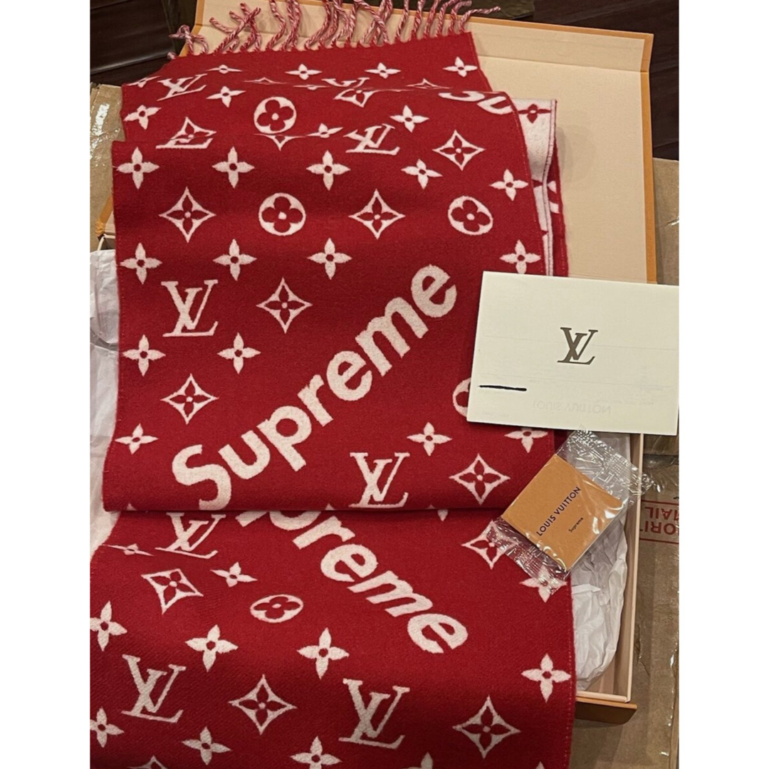 LOUIS VUITTON マフラー・モノグラム スプリット ベージュ LOUIS VUITTON マフラー・モノグラム スプリット ベージュ