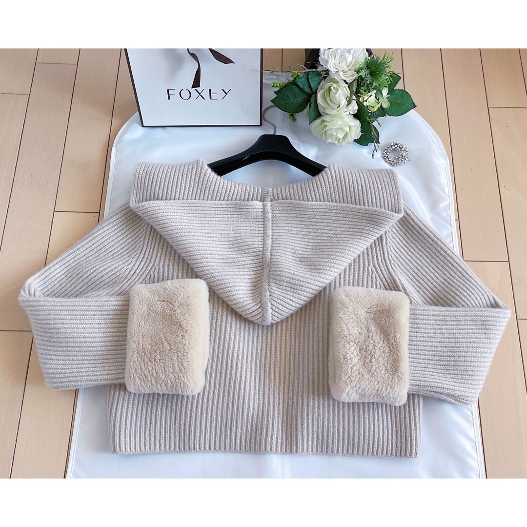 FOXEY - Foxey 2022年ハミングニットジャケット40 新品同様 rene FOXEY - Foxey 2022年ハミングニットジャケット40 新品同様 rene