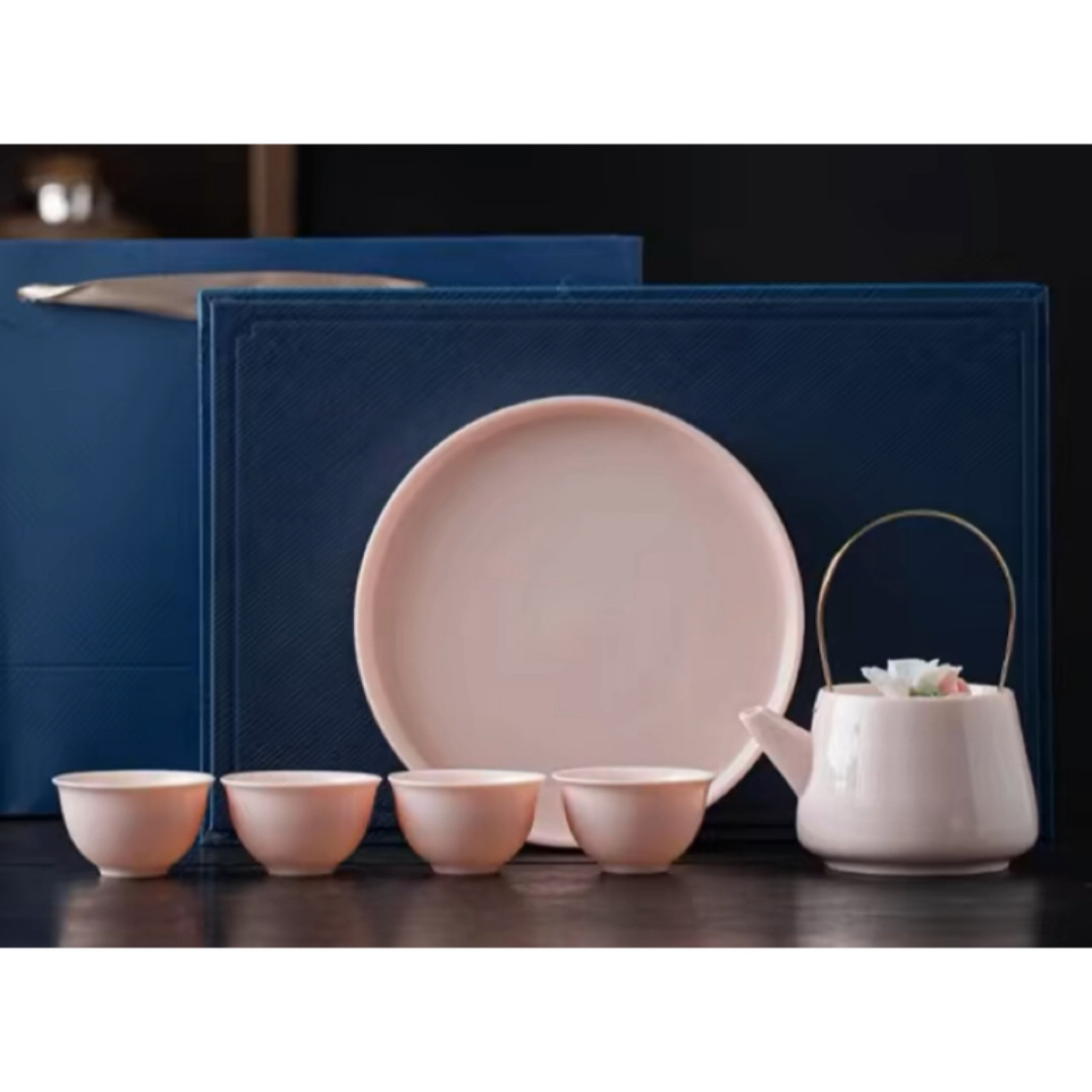 4客茶器揃 茶器セット お茶 立体の花 陶器 湯呑み 急須茶器 4客茶器揃 茶器セット お茶 立体の花 陶器 湯呑み 急須茶器