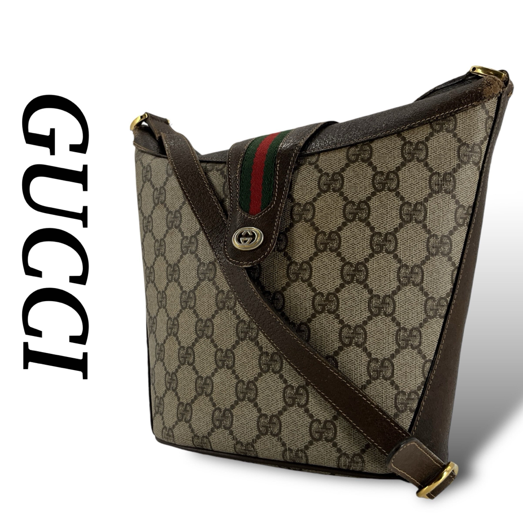 GUCCI - オールドグッチ ショルダーバッグ バケツ型 インター GUCCI - オールドグッチ ショルダーバッグ バケツ型 インター