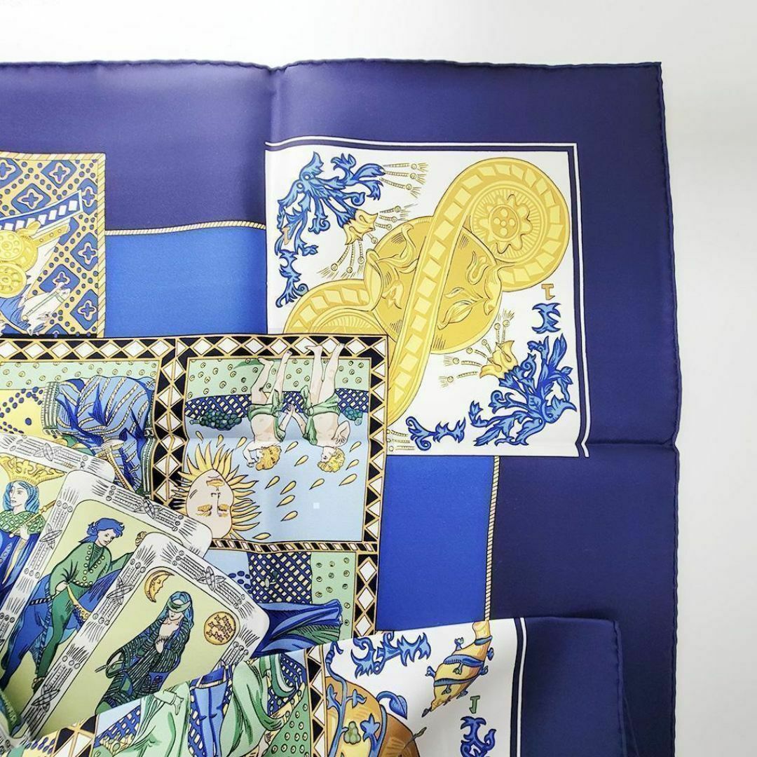 HERMESエルメス カレ90 LE TAROT タロットカード ネイビー HERMESエルメス カレ90 LE TAROT タロットカード ネイビー