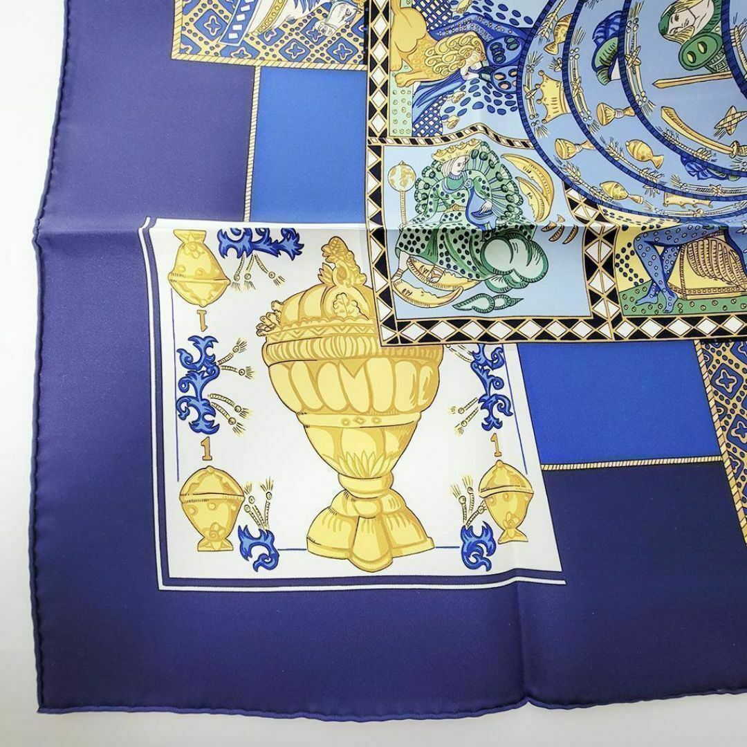 HERMESエルメス カレ90 LE TAROT タロットカード ネイビー HERMESエルメス カレ90 LE TAROT タロットカード ネイビー
