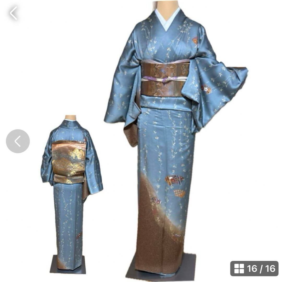 未使用近い 美品 単衣 正絹 訪問着 友禅 金彩 身丈166 裄67 裄丈長め 未使用近い 美品 単衣 正絹 訪問着 友禅 金彩 身丈166 裄67 裄丈長め
