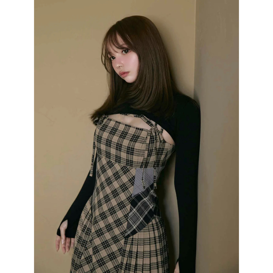 Andmary アンドマリー Nadia check long dressの通販 by Andmary アンドマリー Nadia check long dressの通販 by