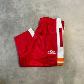 アンブロ(UMBRO)のUMBRO アンブロ トラックパンツ 00s 赤 レッド 白 L 11003(その他)