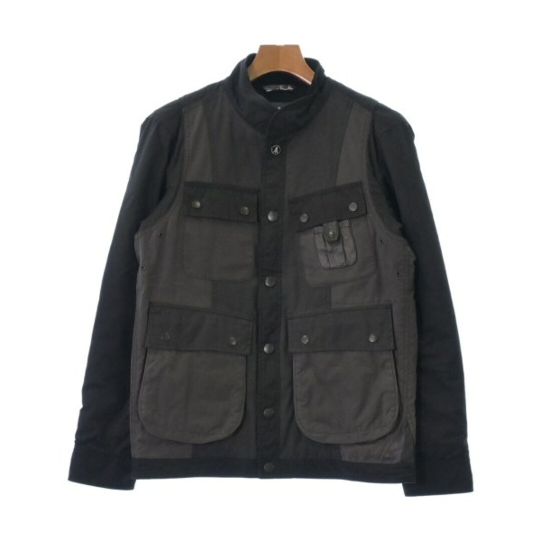 White Mountaineering ブルゾン(その他) S 黒系xグレー 【古着 White Mountaineering ブルゾン(その他) S 黒系xグレー 【古着