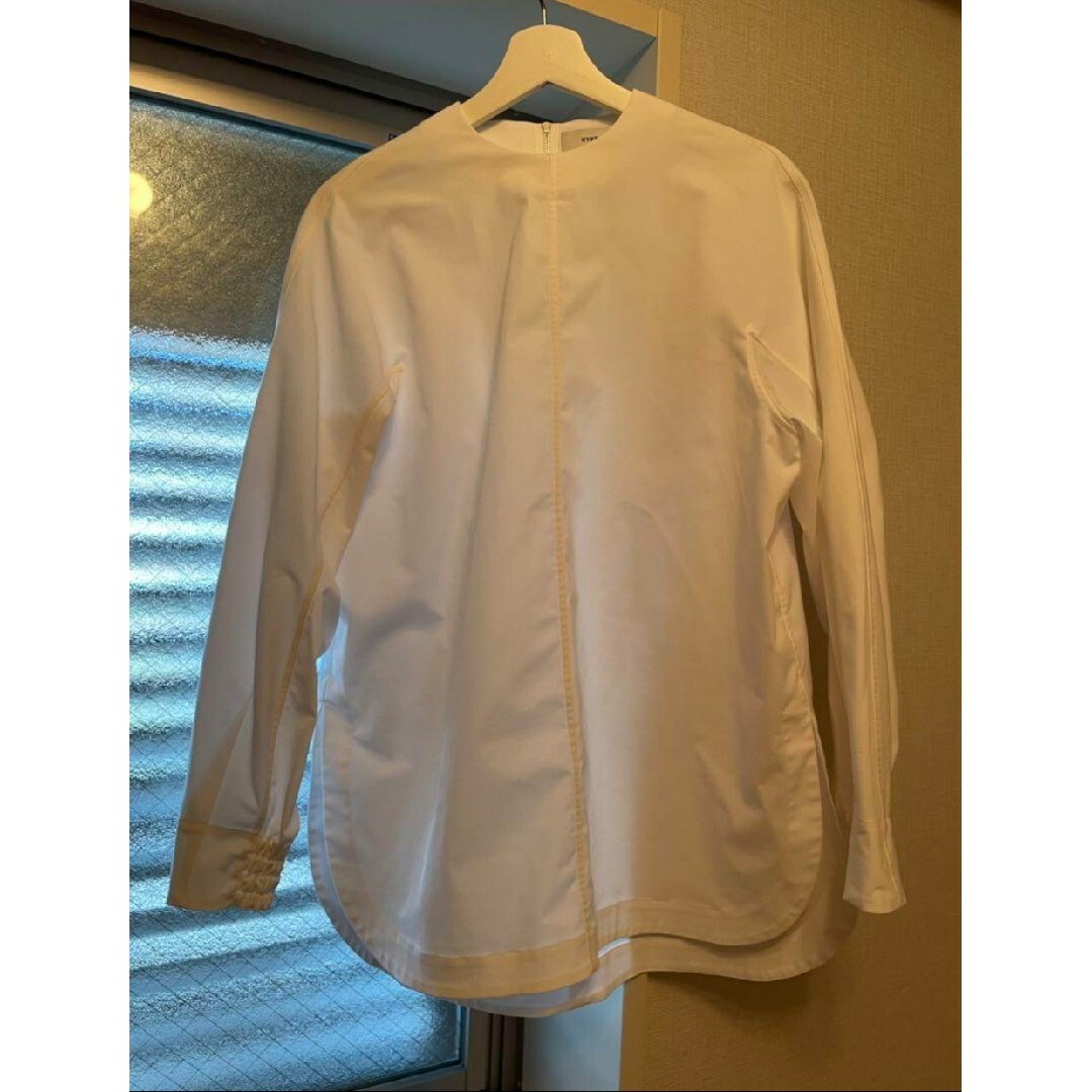 HYKE TASLAN TWILL TOP 1 タスランツイル ブラウス 白 HYKE TASLAN TWILL TOP 1 タスランツイル ブラウス 白