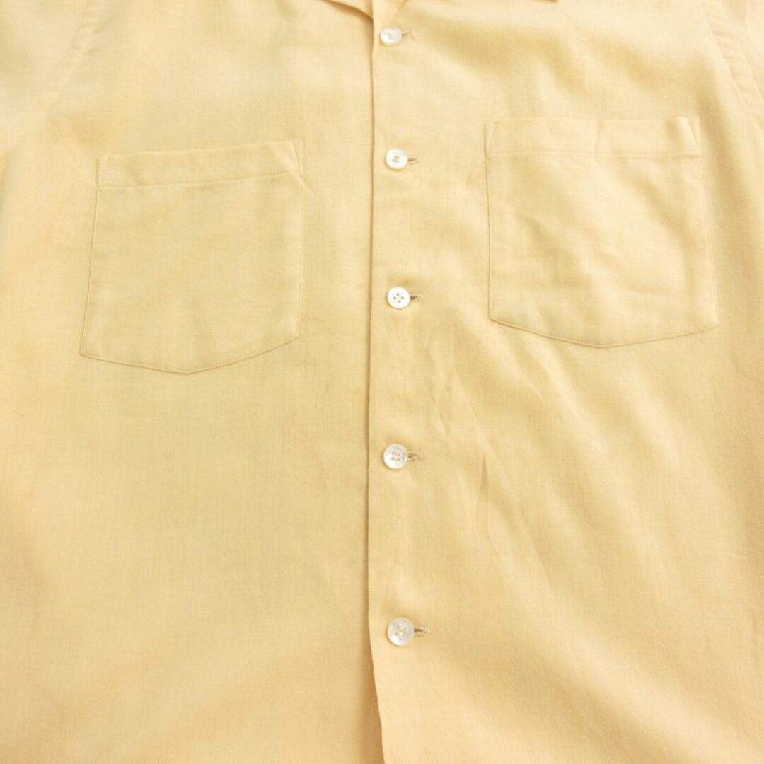 L☆古着 長袖 ビンテージ ウール シャツ メンズ 60年代 60s 開襟 L☆古着 長袖 ビンテージ ウール シャツ メンズ 60年代 60s 開襟