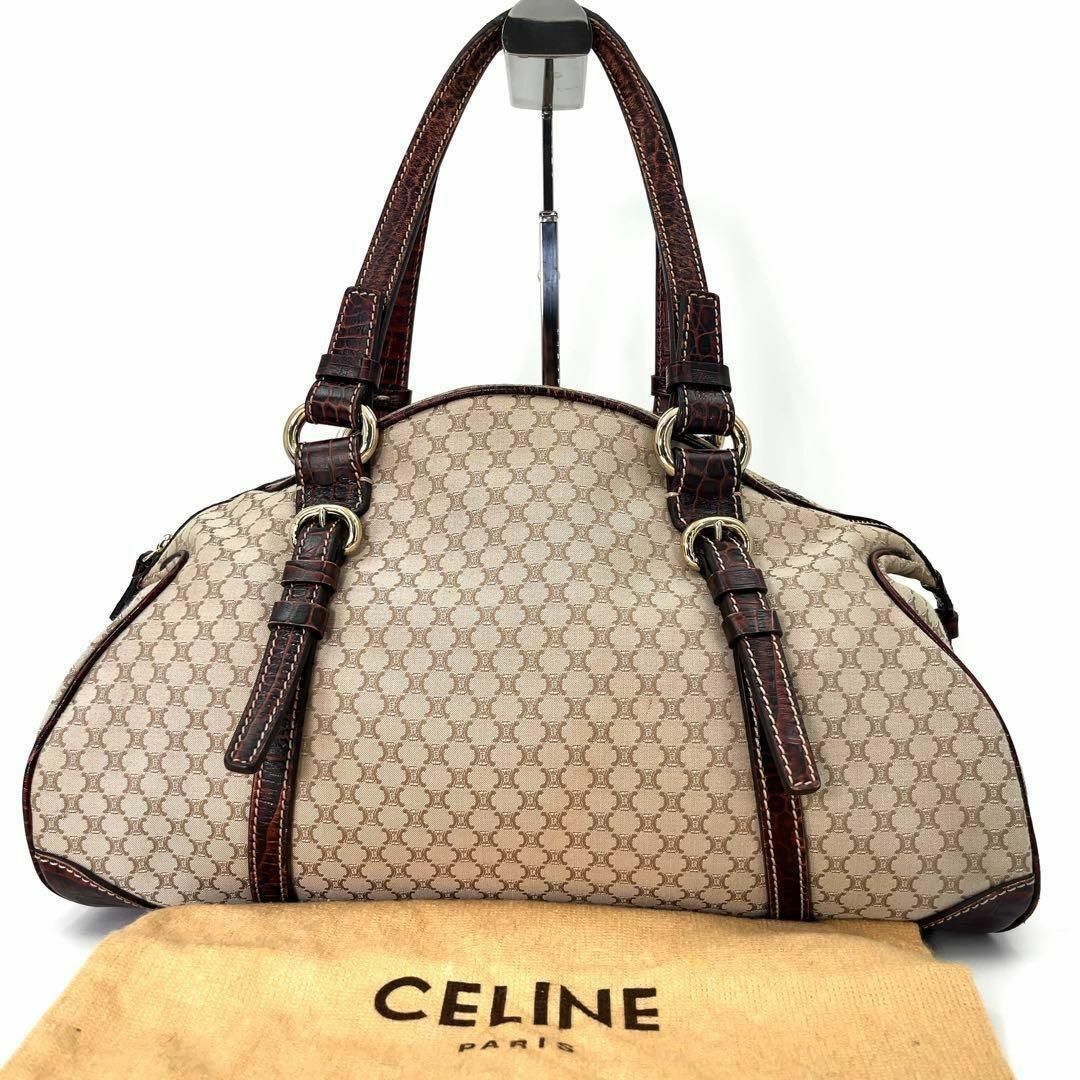 CELINE - 【高級】CELINE　セリーヌ　マカダム　トリオンフ　レザー　ショルダー