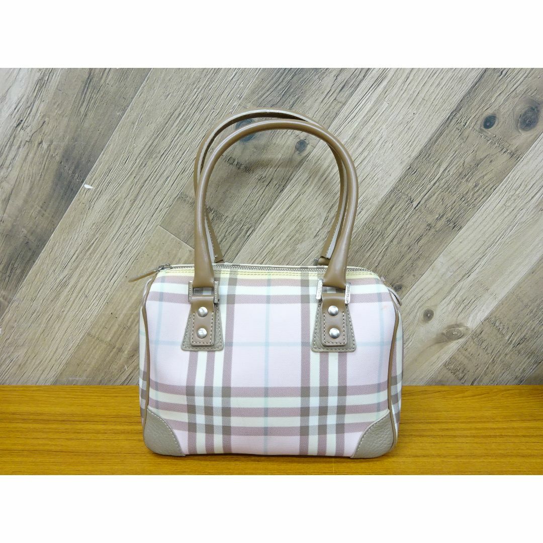 BURBERRY - 名012/ バーバリー ミニボストン バッグ PVC レザー