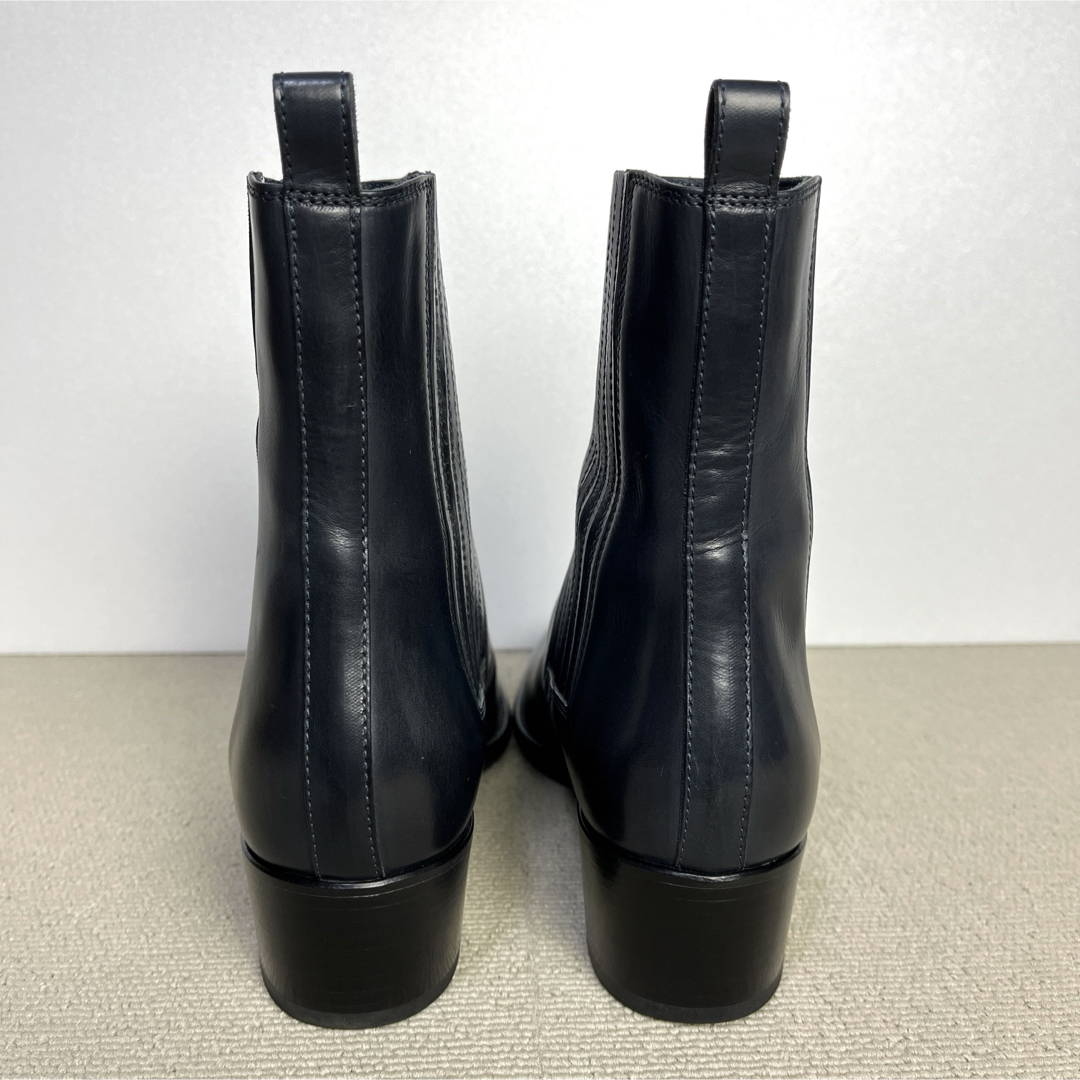 36 SARTORE サイドゴア ショートブーツ ネイビー 23 サルトル 36 SARTORE サイドゴア ショートブーツ ネイビー 23 サルトル
