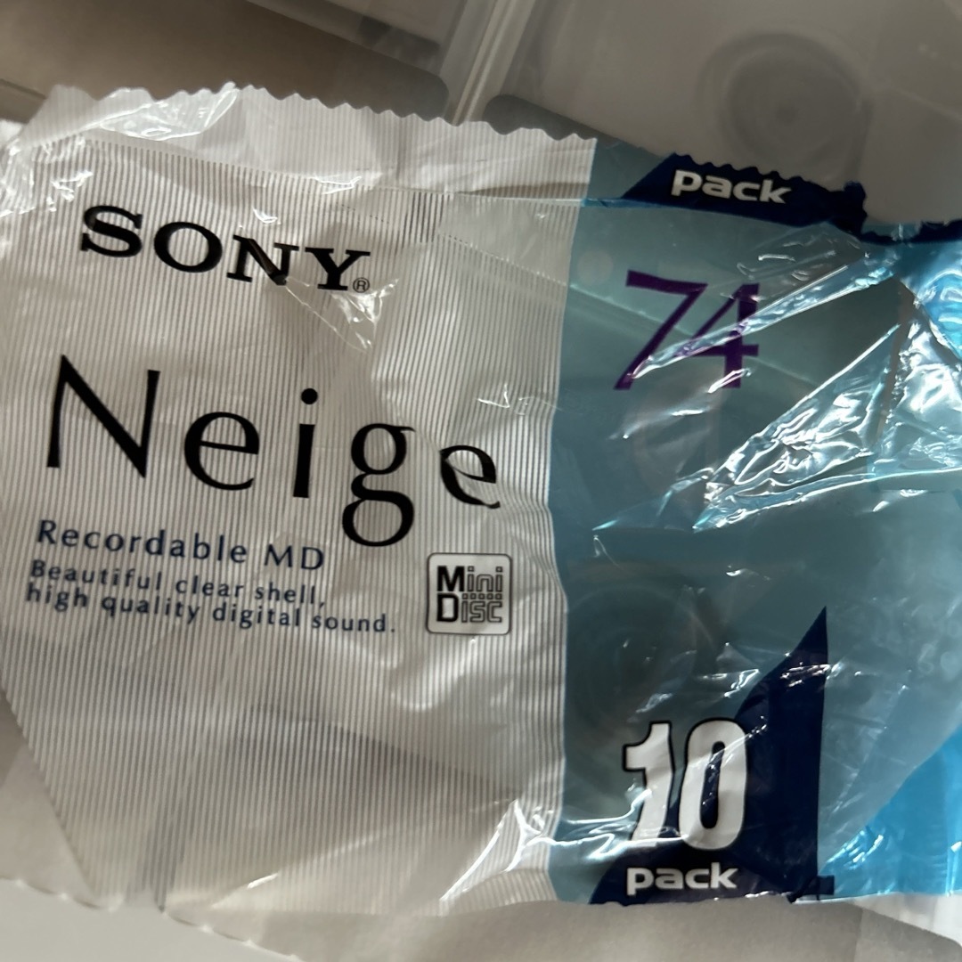 SONY】MDディスク NEIGE おかし 未使用 74分5枚セット SONY】MDディスク NEIGE おかし 未使用 74分5枚セット