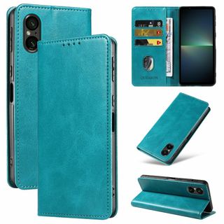 【色:ライトブルー_サイズ:Xperia 5 V 用】QUEASON 互換品 ス(その他)