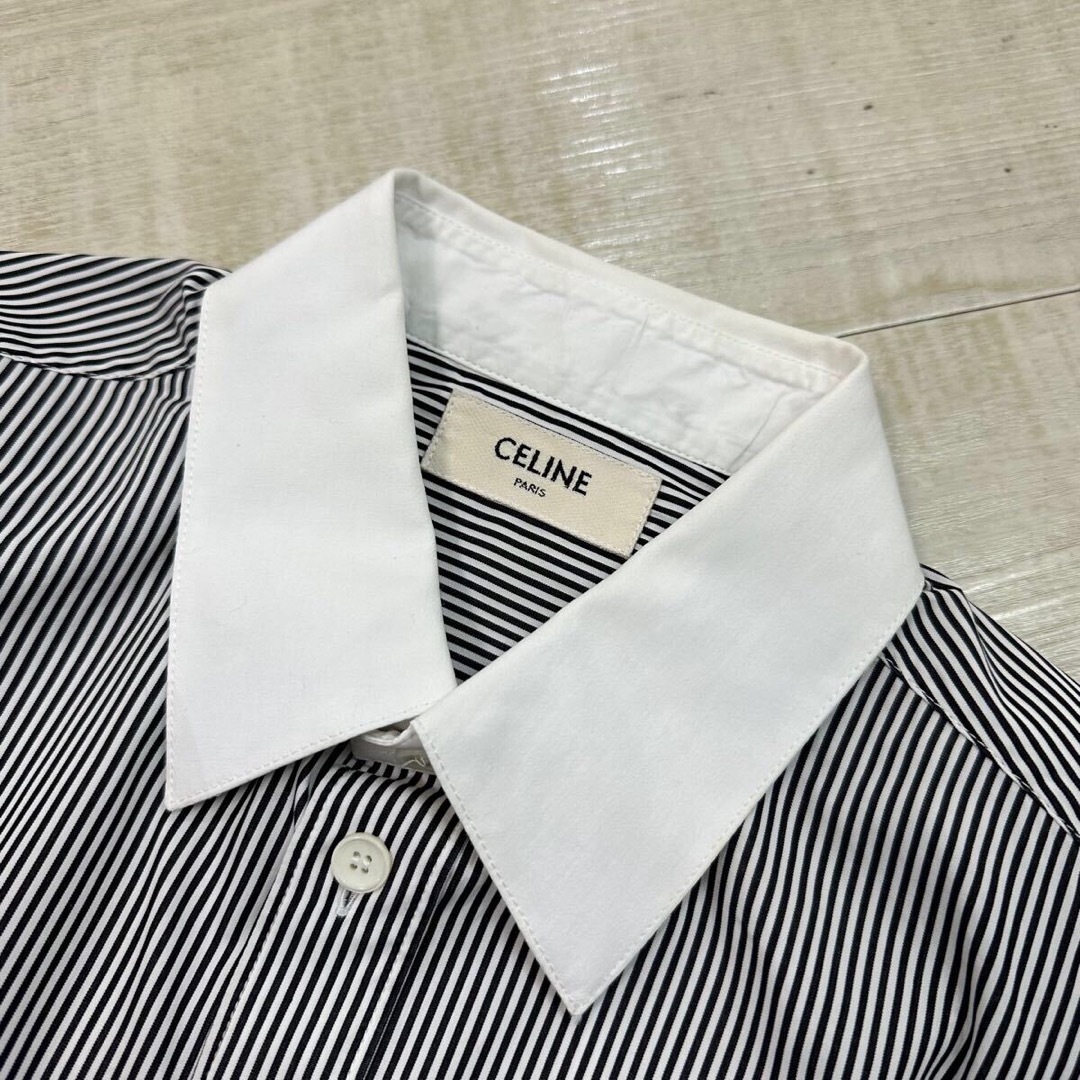 CELINE エディ スリマン クラシック ストライプ シャツ サイズ CELINE エディ スリマン クラシック ストライプ シャツ サイズ