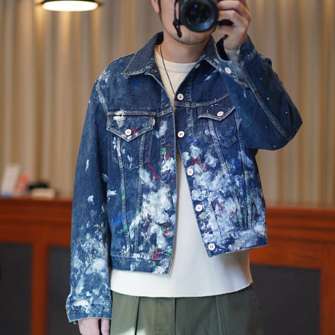 HERILL HL DENIM SPLASH JACKET デニムジャケットの通販 by YK HERILL HL DENIM SPLASH JACKET デニムジャケットの通販 by YK