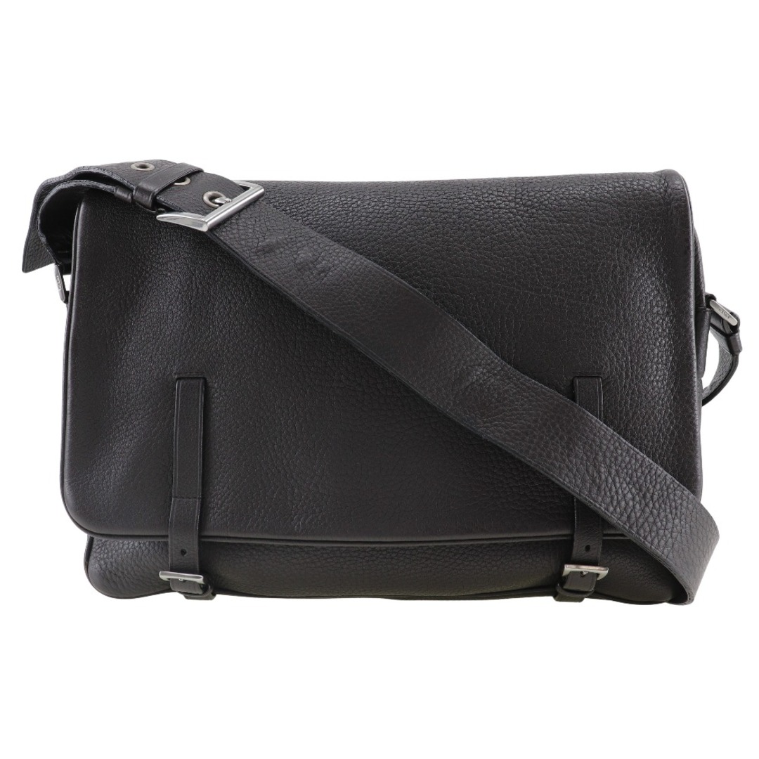 PRADA - 【PRADA】プラダ メッセンジャーバッグ カーフ 茶 PRADA - 【PRADA】プラダ メッセンジャーバッグ カーフ 茶