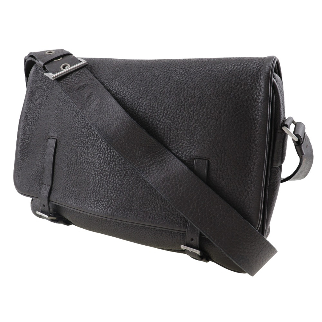 PRADA - 【PRADA】プラダ メッセンジャーバッグ カーフ 茶 PRADA - 【PRADA】プラダ メッセンジャーバッグ カーフ 茶