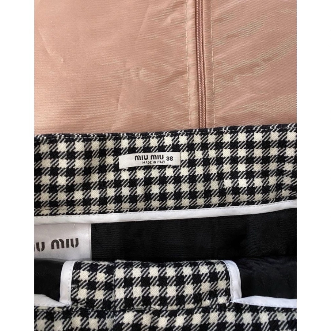 MIU MIU - ミュウミュウのギンガムチェックジャケット&スカート MIU MIU - ミュウミュウのギンガムチェックジャケット&スカート