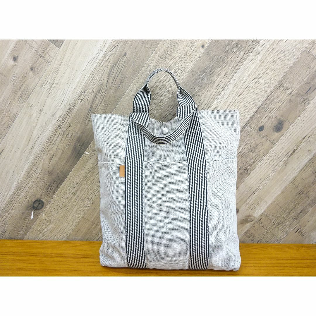 HERMES - 熊022/ HERMES ニューフールトゥ カバス トートバッグ キャンバス