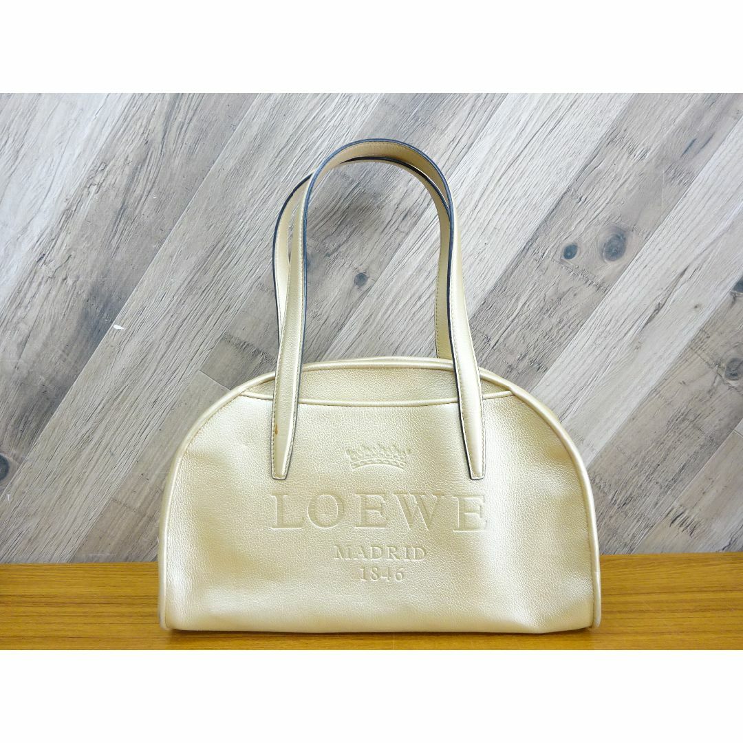 LOEWE - 熊023/ LOEWE ロエベ ヘリテージ ボーリングバッグ レザー