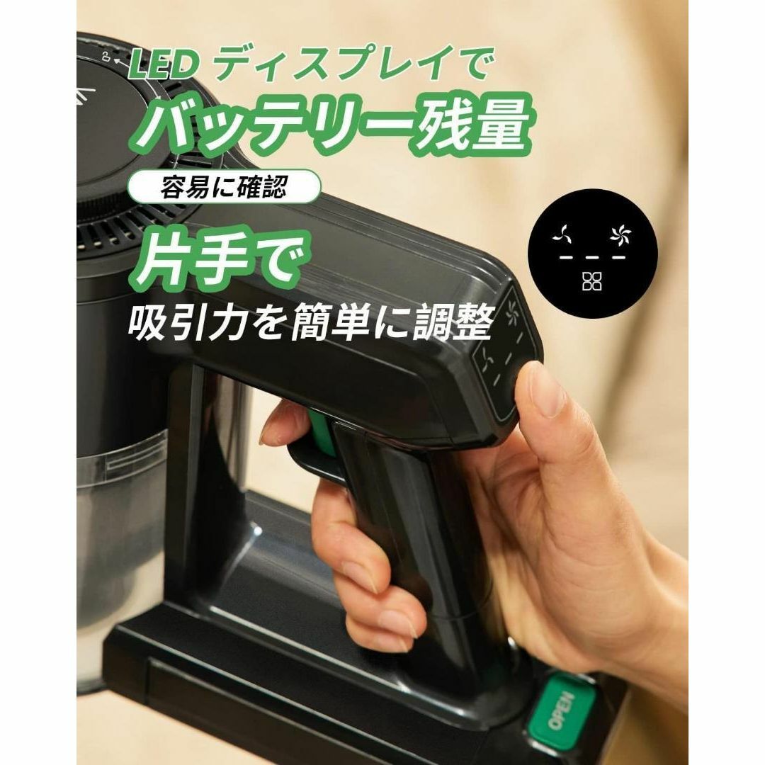 【30KPa強力吸引&45分間連続稼働】掃除機 コードレス Vactid Amazon | 【30KPa強力吸引&45分間連続稼働】掃除機 コードレス