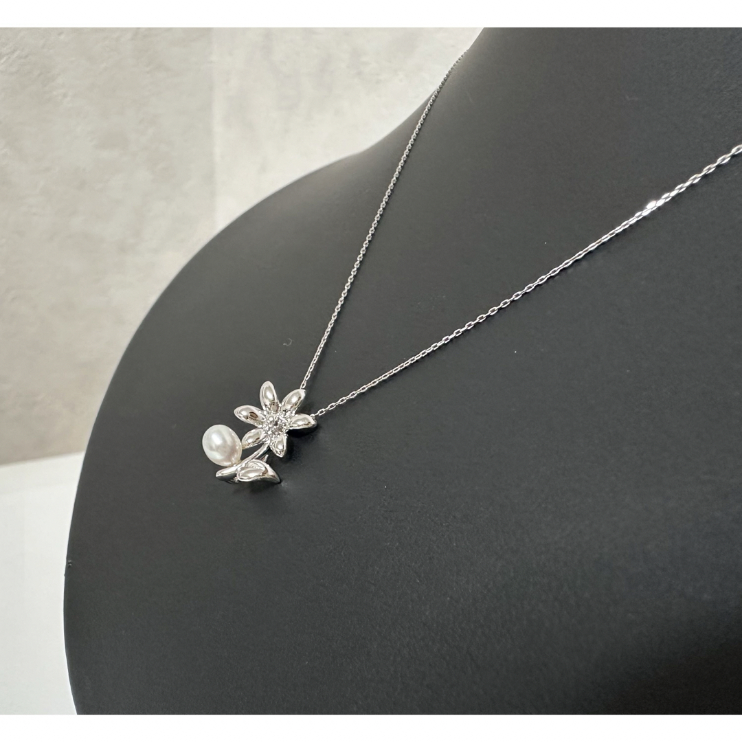 TASAKI フラワーモチーフ淡水パールペンダントトップ SV TASAKI フラワーモチーフ淡水パールペンダントトップ SV