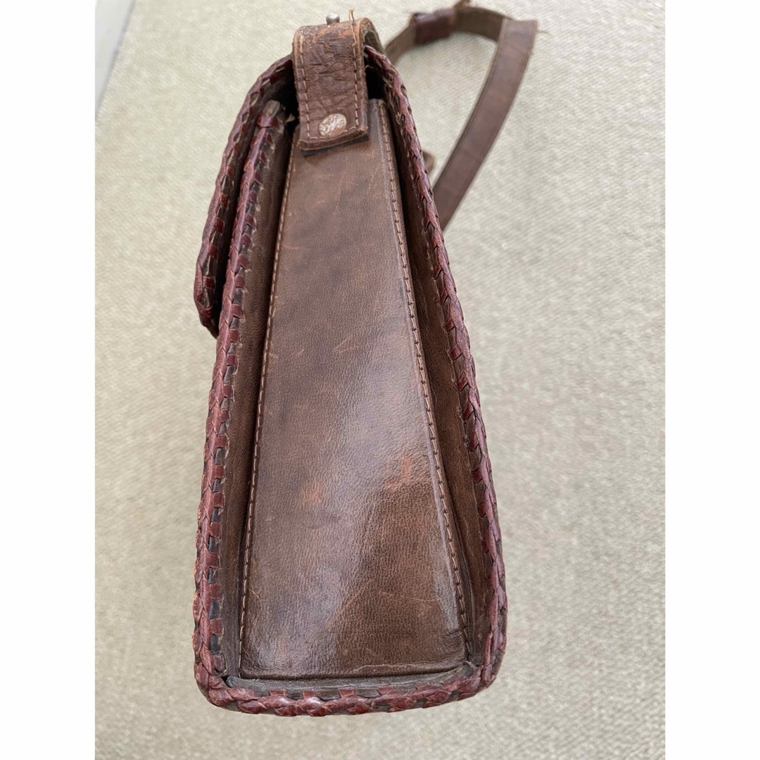 メキシコ レザー バッグ アンティーク レディースのバッグ(ショルダーバッグ)の商品写真