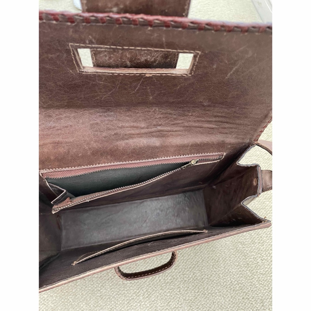 メキシコ レザー バッグ アンティーク レディースのバッグ(ショルダーバッグ)の商品写真