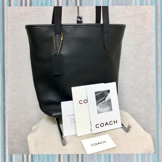 コーチ(COACH)のかっこいい！コーチ COACH レザーバッグ トートバッグ 牛革 黒 正規品(トートバッグ)