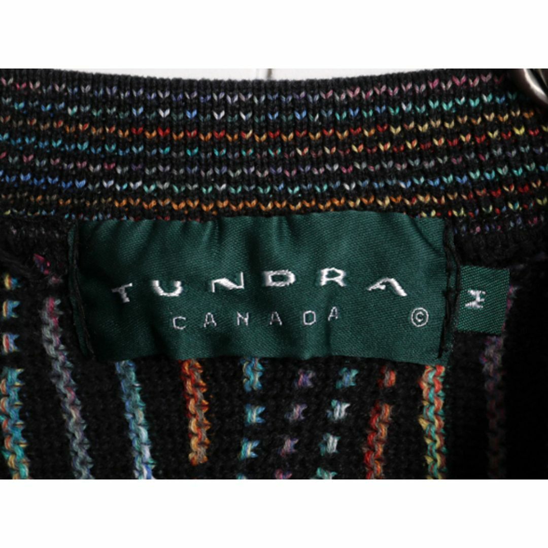 90s カナダ製 TUNDRA 3D 立体編み コットン ニット セーター 90s カナダ製 TUNDRA 3D 立体編み コットン ニット セーター