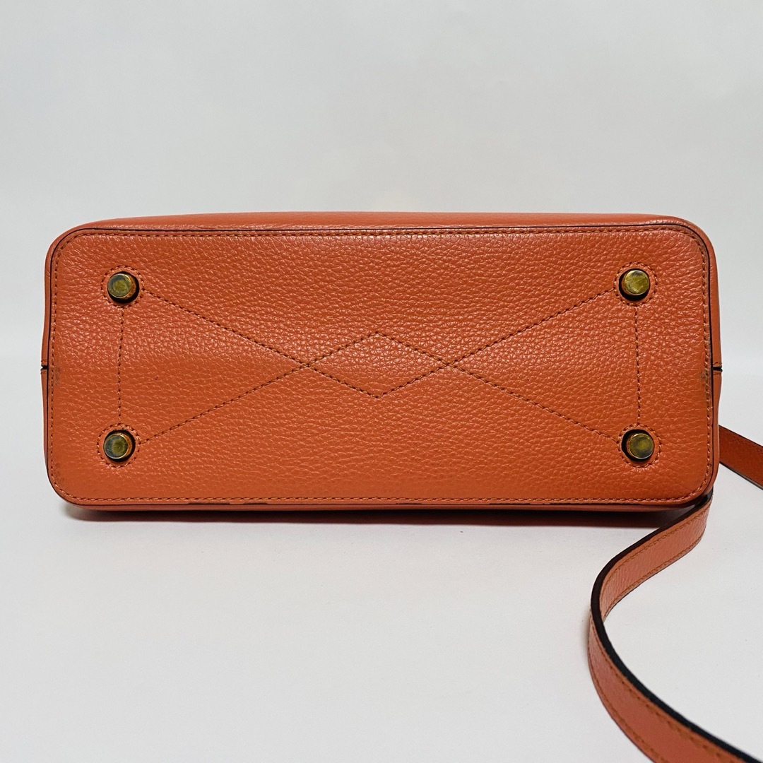レア Mulberry ミニシートン 2way ショルダーバッグ オレンジ レア Mulberry ミニシートン 2way ショルダーバッグ オレンジ