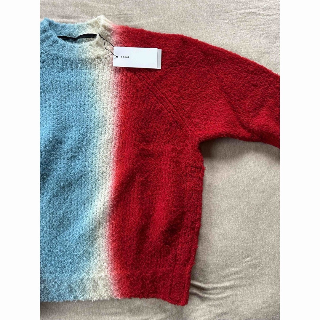 sacai - 3新品 sacai メンズ タイダイ ニット セーター ブラック sacai - 3新品 sacai メンズ タイダイ ニット セーター ブラック