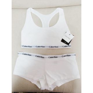 カルバンクライン(Calvin Klein)の新品♡Clvin Klein 下着 セット ♡ホワイト S(ブラ&ショーツセット)