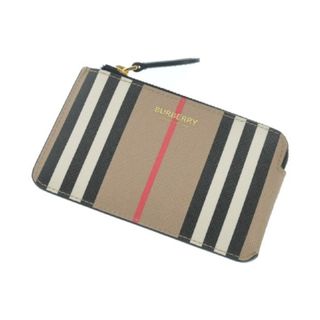 バーバリー(BURBERRY)のBURBERRY 財布・コインケース - ベージュx黒x白等(ストライプ) 【古着】【中古】(財布)