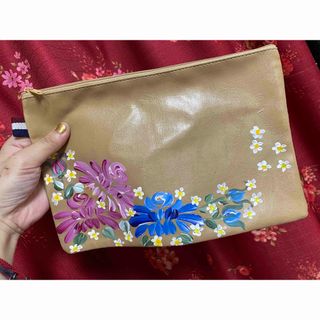 マダムの手描き🌹名古屋社長夫妻からの頂き物　フランスマダムが描いた幸福のポーチ(その他)
