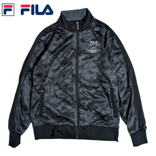 フィラ(FILA)のFILA GOLF ブラック カモフラ ジャージ トラックトップジャケット(ジャージ)