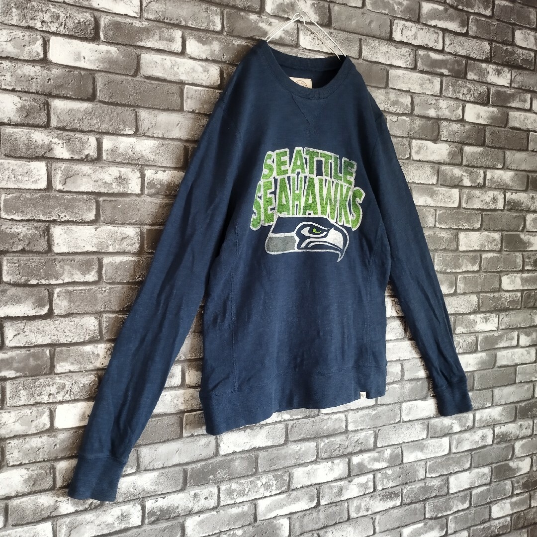 47 NFL シアトルシーホークス ビッグロゴ 前Vガゼット スウェット 47 NFL シアトルシーホークス ビッグロゴ 前Vガゼット スウェット