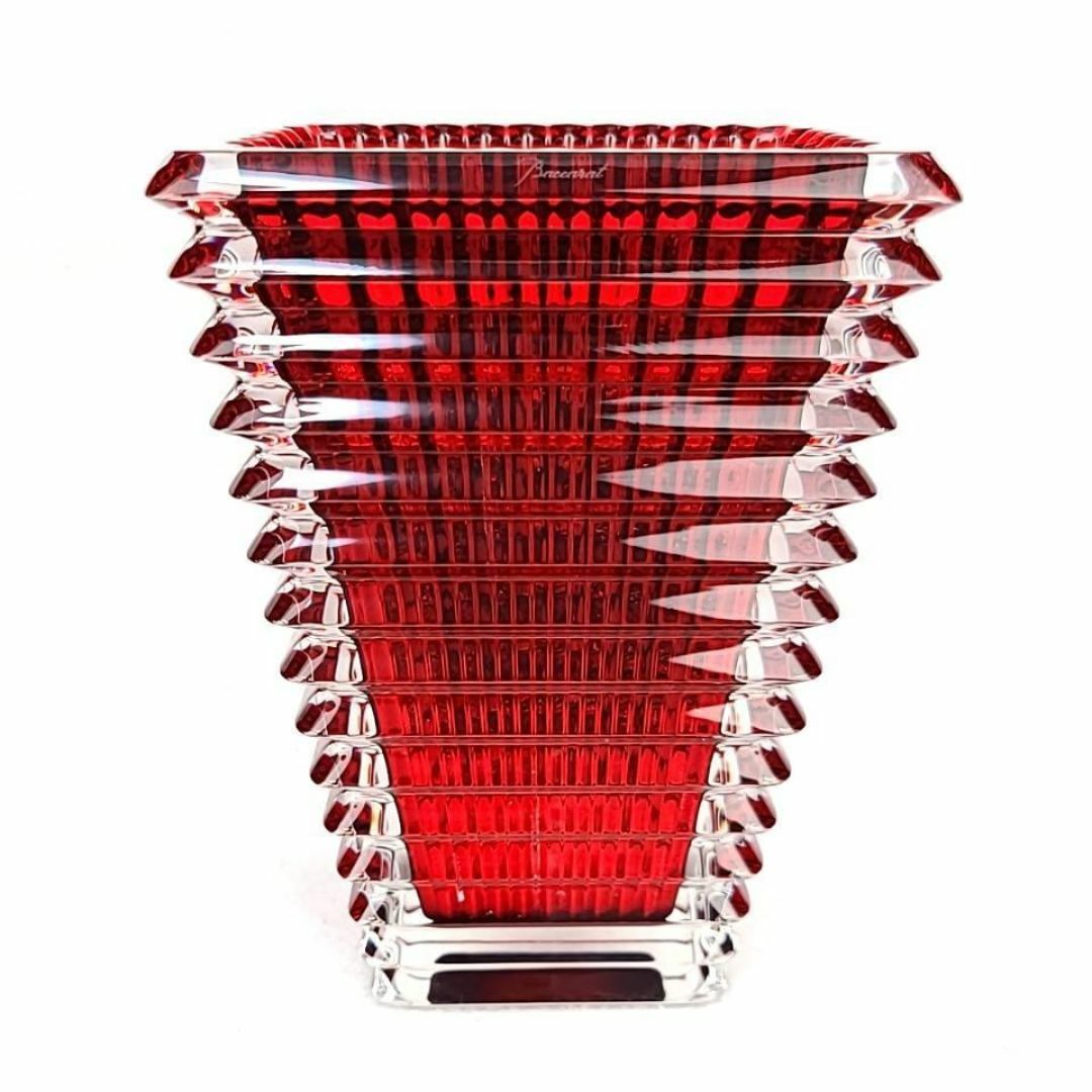 Baccarat - ♪美品♪バカラ アイベース スクエア レッド 花瓶 Baccarat - ♪美品♪バカラ アイベース スクエア レッド 花瓶