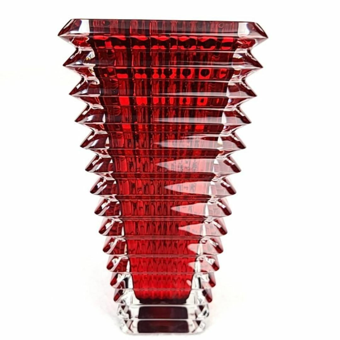 Baccarat - ♪美品♪バカラ アイベース スクエア レッド 花瓶 Baccarat - ♪美品♪バカラ アイベース スクエア レッド 花瓶