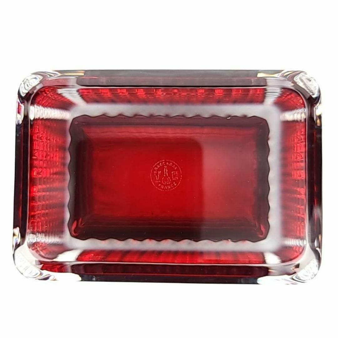 Baccarat - ♪美品♪バカラ アイベース スクエア レッド 花瓶 Baccarat - ♪美品♪バカラ アイベース スクエア レッド 花瓶