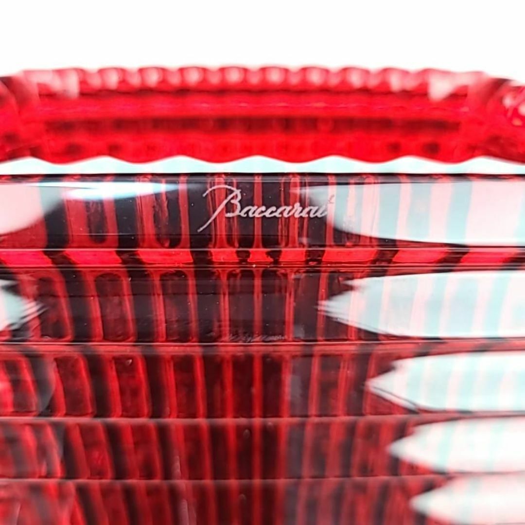 Baccarat - ♪美品♪バカラ アイベース スクエア レッド 花瓶 Baccarat - ♪美品♪バカラ アイベース スクエア レッド 花瓶