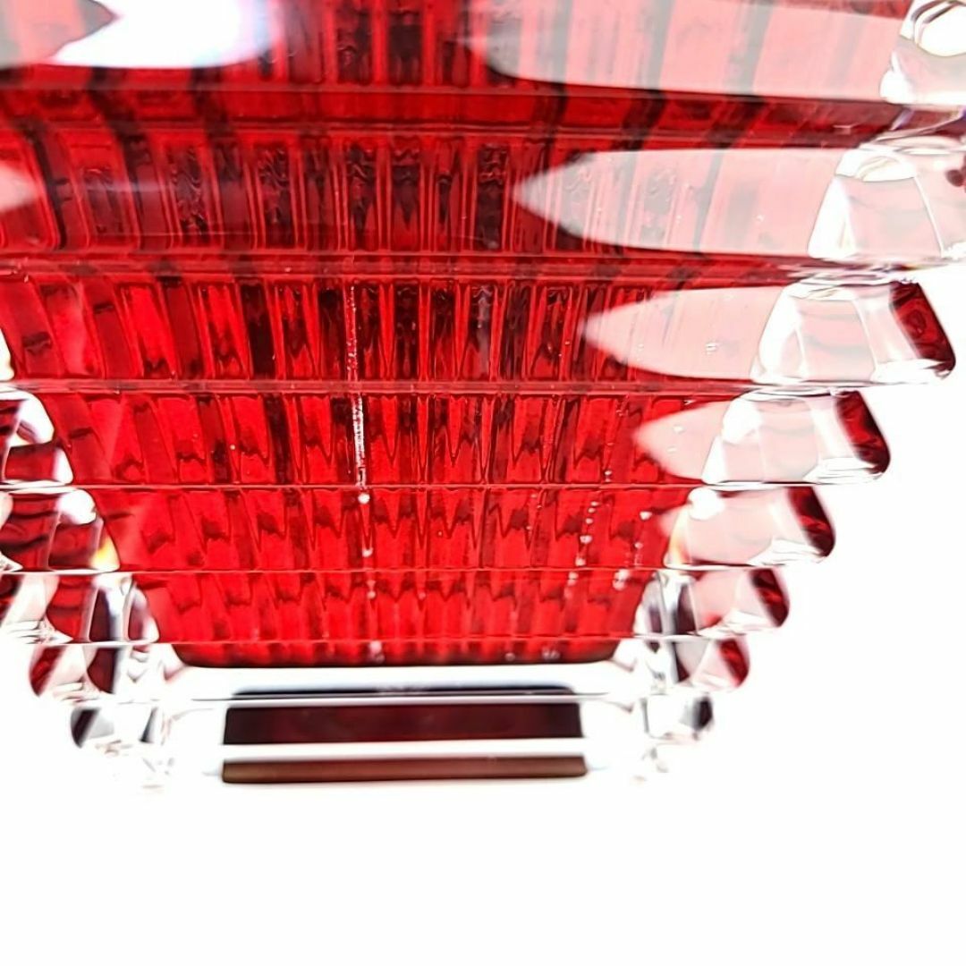 Baccarat - ♪美品♪バカラ アイベース スクエア レッド 花瓶 Baccarat - ♪美品♪バカラ アイベース スクエア レッド 花瓶