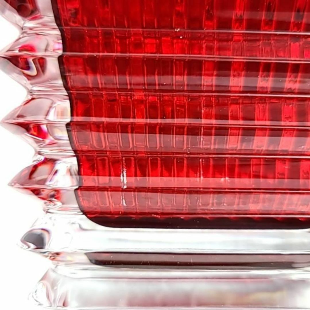 Baccarat - ♪美品♪バカラ アイベース スクエア レッド 花瓶 Baccarat - ♪美品♪バカラ アイベース スクエア レッド 花瓶