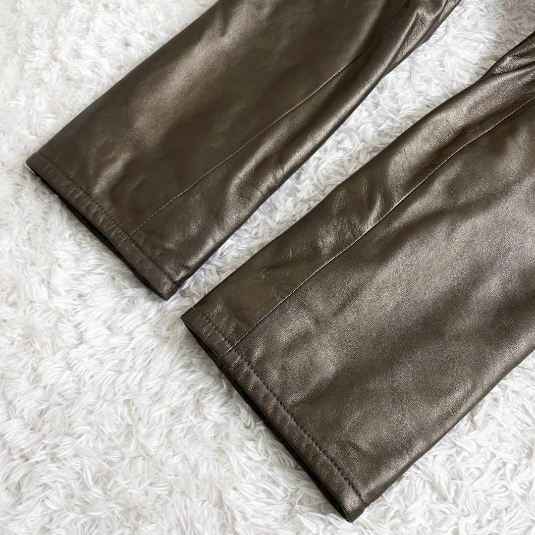 BALMAIN バルマン ラムレザー フォックスファーコート ブロンズ 11号 BALMAIN バルマン ラムレザー フォックスファーコート ブロンズ 11号