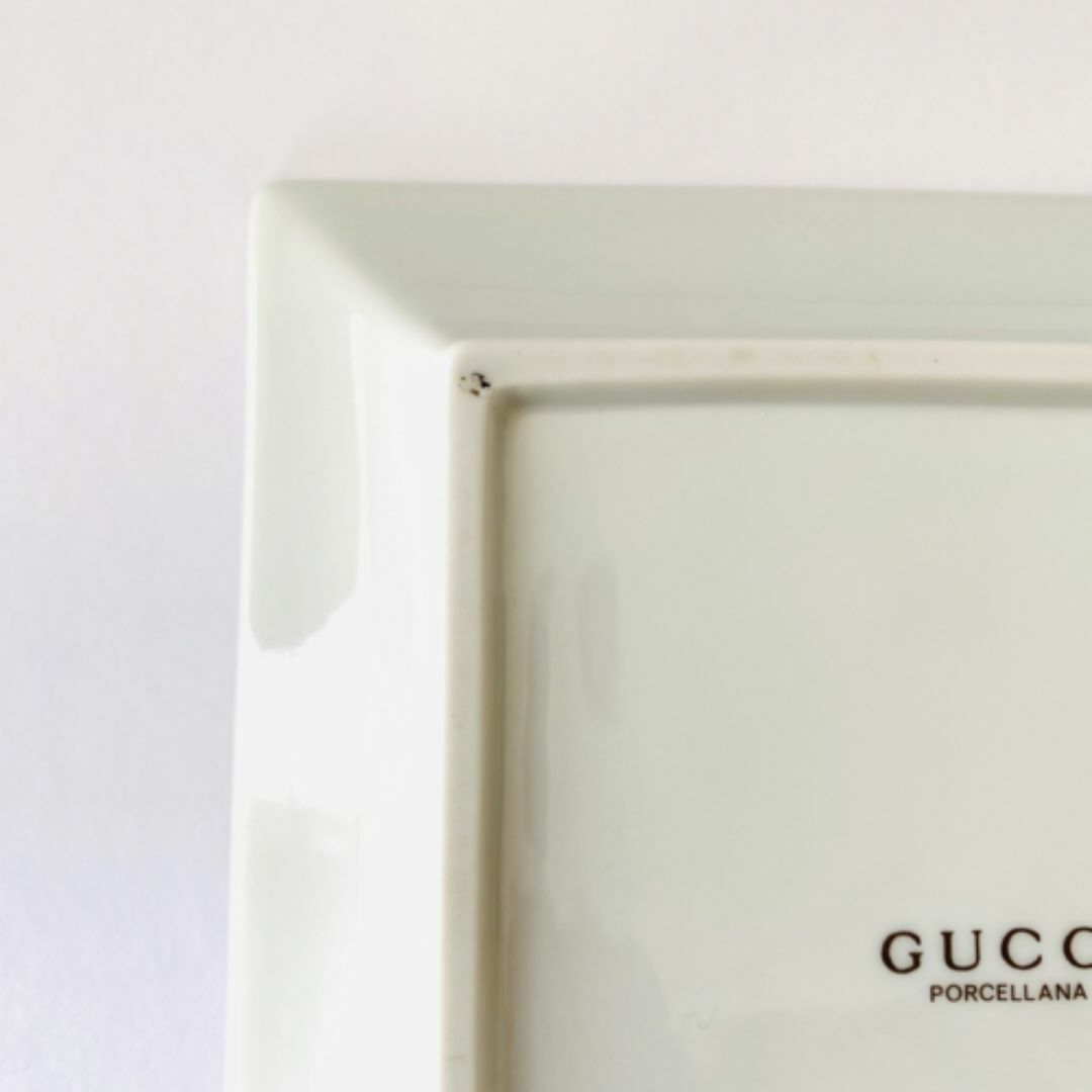 GUCCI - GUCCI グッチ アッシュトレイ 陶器 アイボリー ベージュ GUCCI - GUCCI グッチ アッシュトレイ 陶器 アイボリー ベージュ